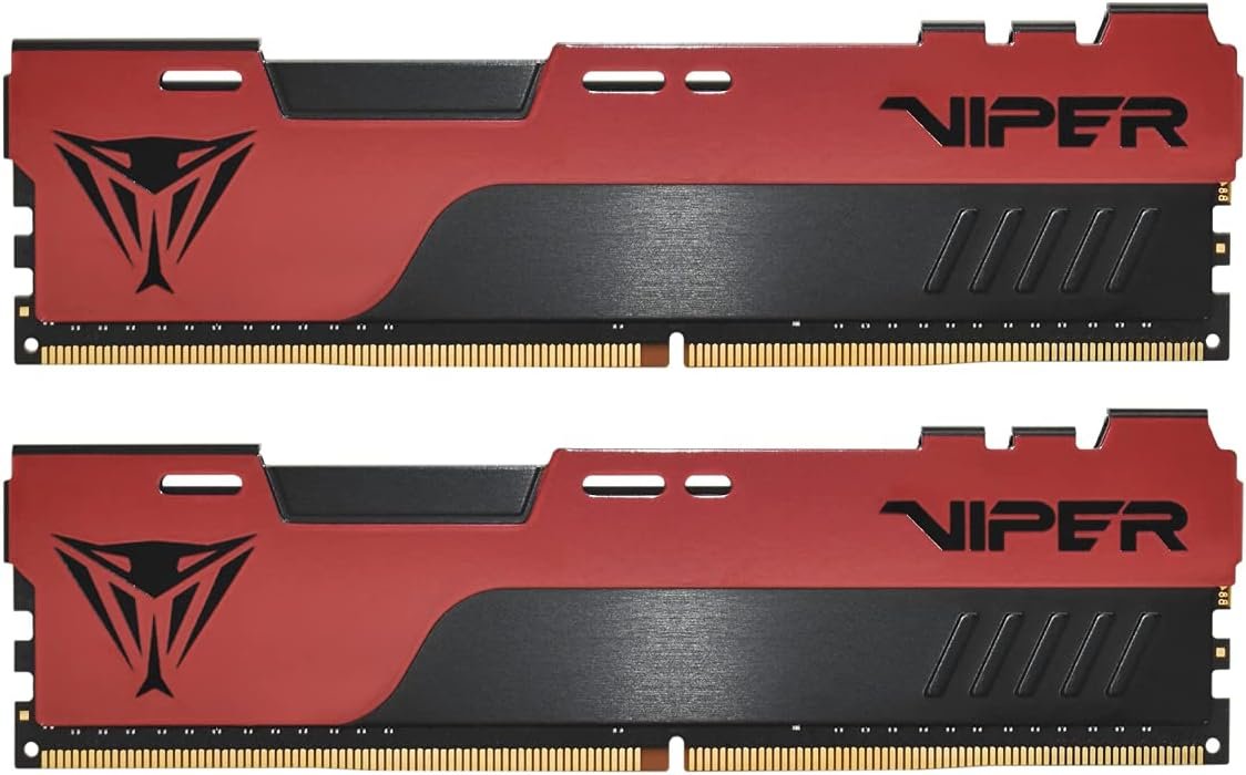 Patriot Memory Viper Elite II DDR4 3200 16GB (2x8GB) C18 Kit de Memoria Gamind de Alto RendimientoRAM XMP 2.0 Negro/Rojo