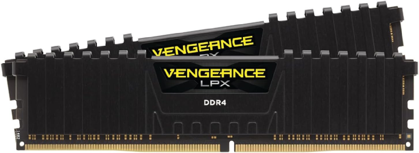 CORSAIR Vengeance LPX DDR4 RAM 32GB (2x16GB) hasta 3200MHz CL16-20-20-38 1.35V Intel AMD Memoria de Ordenador de Sobremesa - Negro (CMK32GX4M2E3200C16)