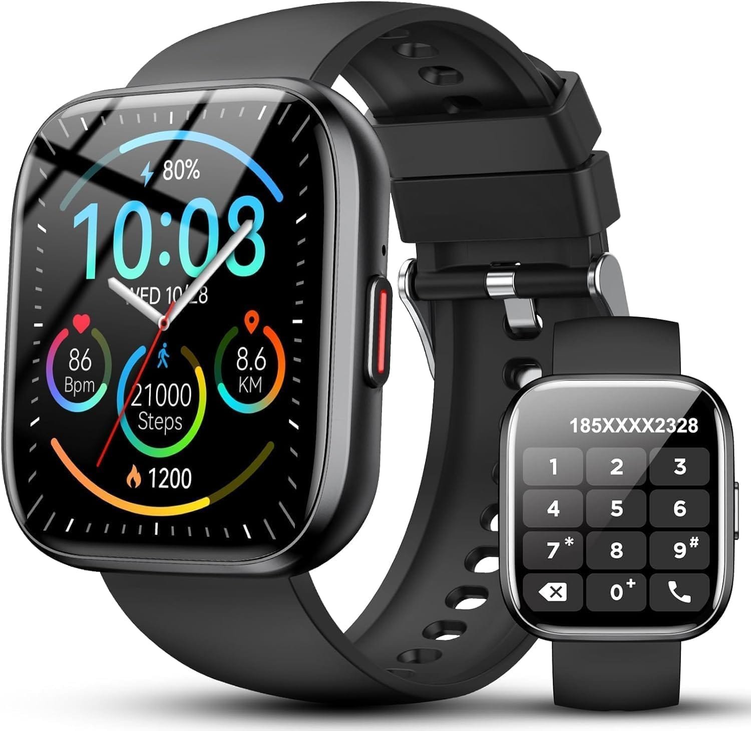 Reloj Inteligente Hombre Mujer, 1.85" Smartwatch con Llamadas