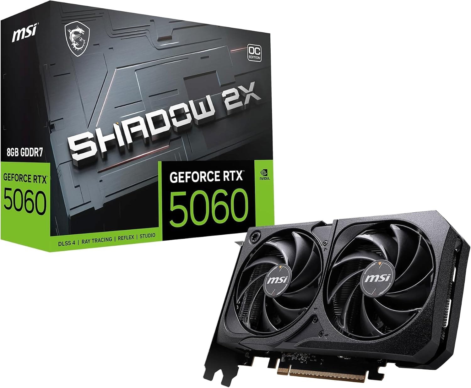 MSI GeForce RTX 5060 8G Shadow 2X OC - Tarjeta gráfica