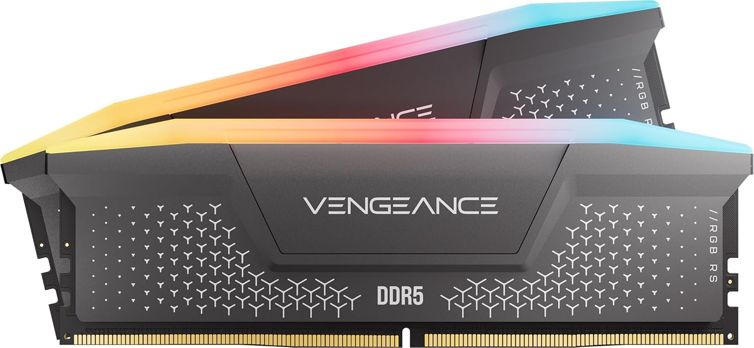 CORSAIR Vengeance RGB RS DDR5 32GB (2 x 16GB) hasta 5600MHz AMD Intel RAM